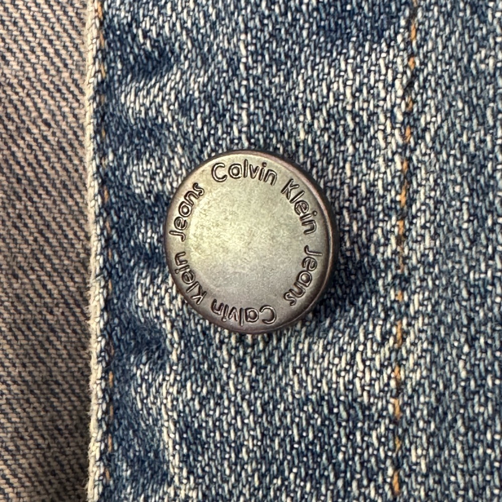 Calvin Klein Vintage Stonewash‎ Denim Jean Jacket. Women’s Large. Light Blue. - Picture 4 of 5